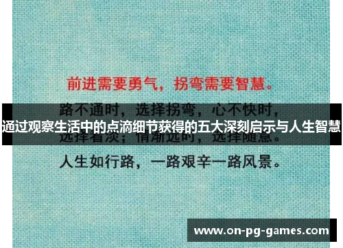 通过观察生活中的点滴细节获得的五大深刻启示与人生智慧